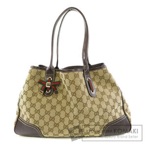 Gucci GG Canvas Princy Tote Shoulder Bag Brown